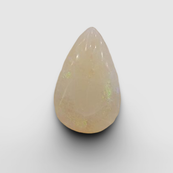 Natural White Opal 3.22 Ratti| Pear Cabochone | Certified No. IGCDKBAJ42887 image 0