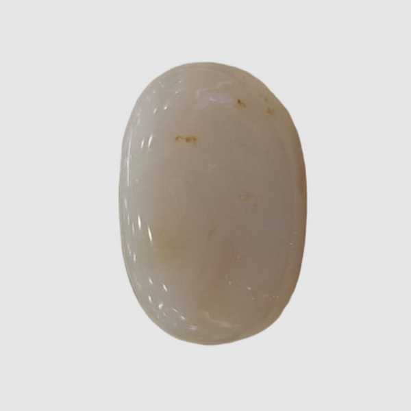 Natural White Opal 14.22Ratti| Oval Cabochone | Certified No. IGCDKBAJ42891 image 1