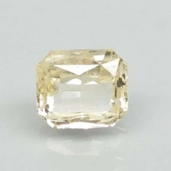Natural Yellow Sapphire (Pukhraj) octagon mixed cut loose gemstone, report no. 8752D35887