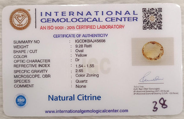 Natural Citrine: The Stone of Abundance and Optimism Summary No IGCDKBAJ45608 image 2