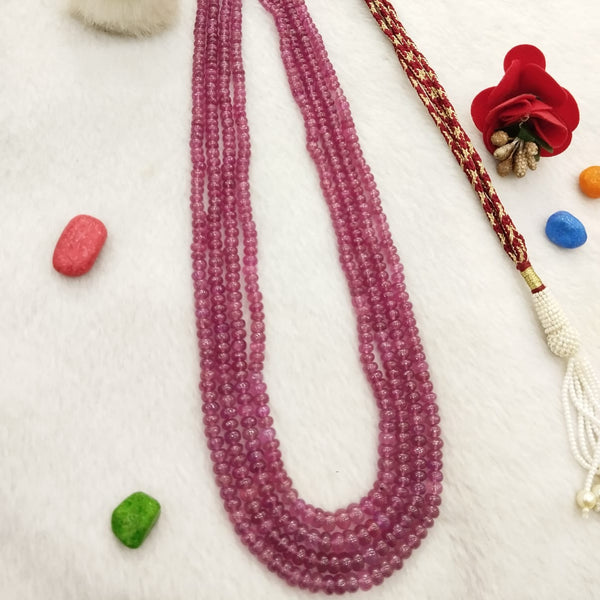Natural Ruby Fourline Beaded Necklace: A Dazzling Display of Luxury and Passion image 2