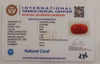 Natural Red Coral | Certified | Oval Cut Gemstone Summary No. IGCDKBAJ44898 image 2