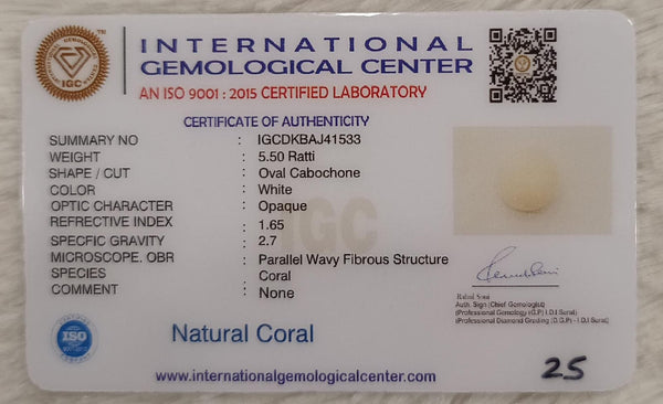 Natural White Coral: The Symbol of Peace and Strength Summary No IGCDKBAJ41533 image 2