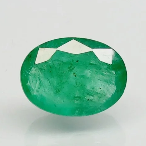 Natural Emerald 6.39 Ratti | Oval Cut | Govt. Lab Certified image 0