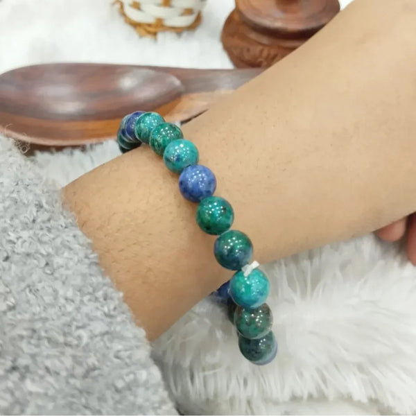 Purple azurite bead bracelet for positivity – Tushar Gems