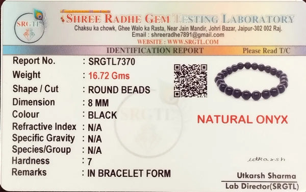 Black Onyx Protection, Strength Bracelet For Men & Women image 3