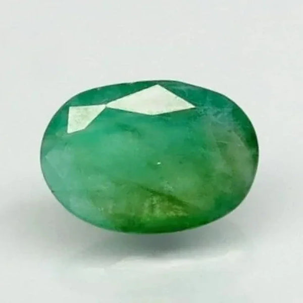 Natural Emerald (Panna) oval mixed cut loose gemstone, report no. 7876D31508