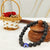 Lava beads and evil eye bracelet for protection from negative energy, Tushar Gems