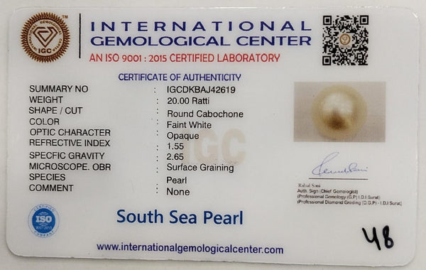 Natural South Sea Pearl – A Symbol of Elegance & Purity Summary No IGCDKBAJ42619 image 2
