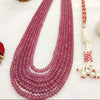 Natural Ruby Six Line Beaded Necklace: A Symbol of Elegance and Passion image 1