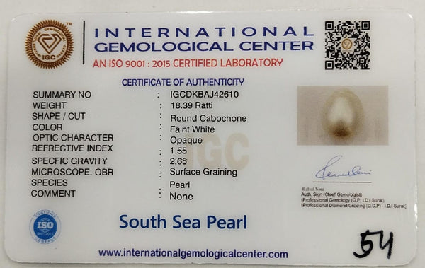 Natural South Sea Pearl – A Symbol of Elegance & Purity Summary No IGCDKBAJ42610 image 2