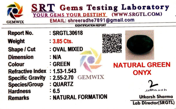 Natural Green Onex | Oval Mixed | SRT Certified No : SRGTL30618 image 2