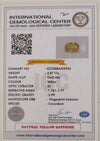 Natural Yellow Sapphire |Oval MixCut | IGC Certified No.: IGCDKBAJ53534 image 2