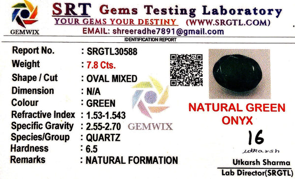 Natural Green Onex | Oval Mixed | SRT Certified No : SRGTL30588 image 2