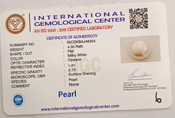 Natural Pearl (Moti): The Essence of Elegance and Serenity Summary No IGCDKBAJ48354 image 2