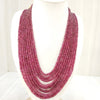Natural ruby nine line bead necklace – Tushar Gems