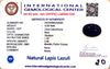 Natural Lapis Lazuli | Oval Cabochon | Govt. Lab Certified Certificate No.: IGCDKBAJ42522 image 2