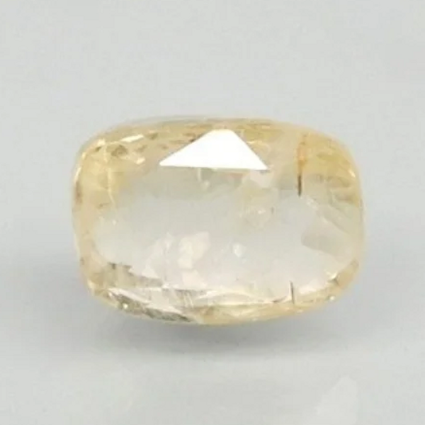 Natural unheated Yellow Sapphire (Pukhraj) cushion mixed cut loose gemstone, report no. 8980D36559