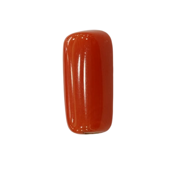 NaturalRed Coral | Certified| Capsule CutGemstone Summary No. IGCDKBAJ44954 image 1