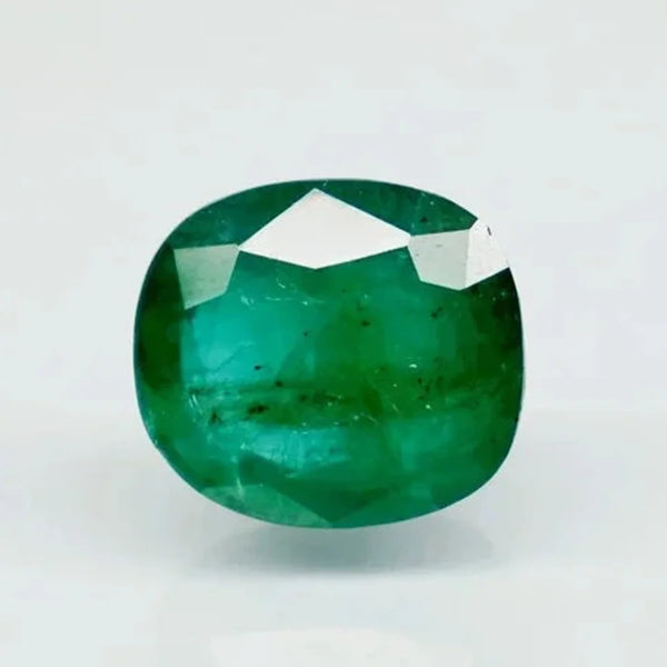 Natural green Emerald (Panna) cushion mixed cut loose gemstone, report no. 10210D41258