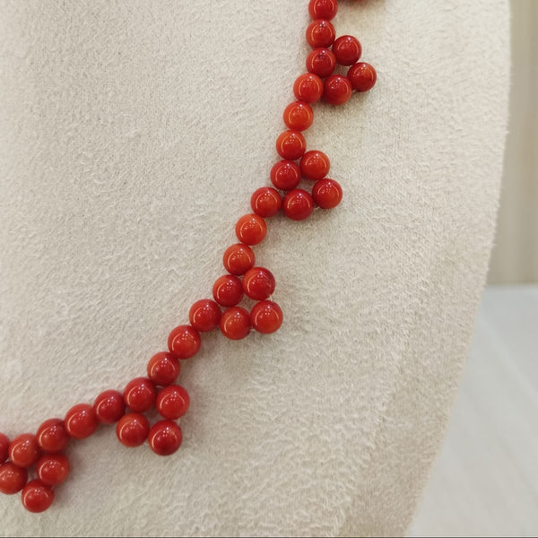 coral single line necklace 05 image 1