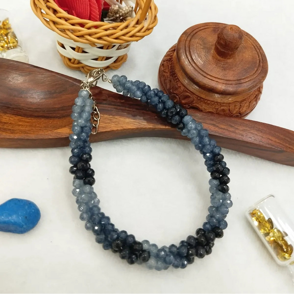 Blue Premium Semi Shaded Sapphire Bracelet For Men & Women image 2