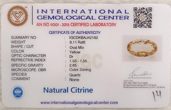 Natural Citrine: The Stone of Abundance and Optimism Summary No IGCDKBAJ42182 image 2