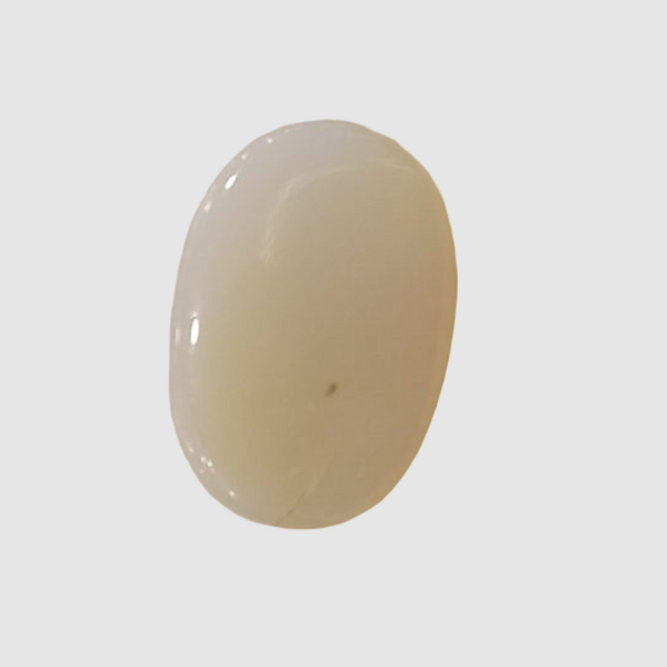 Natural White Opal 6.44 Ratti| Oval Cabochone | Certified No. IGCDKBAJ42988 image 1