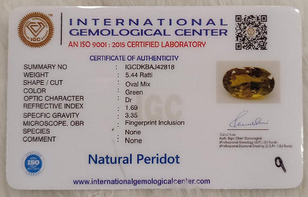 Natural Peridot | A Gem of Radiance and Positive Energy Summary No IGCDKBAJ42818 image 2