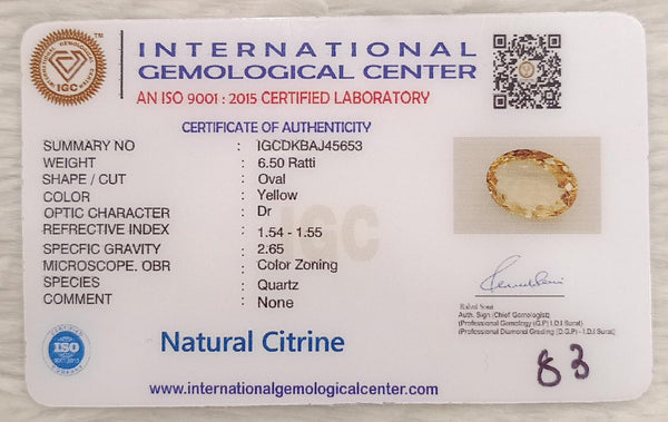 Natural Citrine: The Stone of Abundance and Optimism Summary No IGCDKBAJ45653 image 2