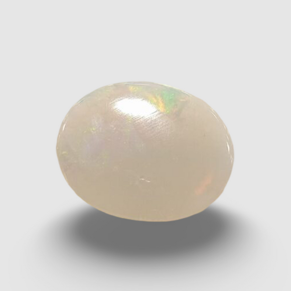 Natural White Opal 5.50 Ratti| Oval Cabochone| Certified No. IGCDKBAJ43014 image 0