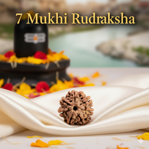 Original 7 Mukhi Rudraksha bead, natural premium, certified – Tushar Gems