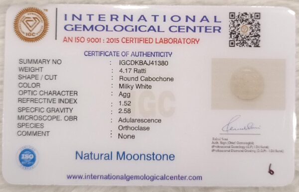 Natural Moonstone: A Gem of Serenity and Enlightenment Summary No IGCDKBAJ41380 image 2