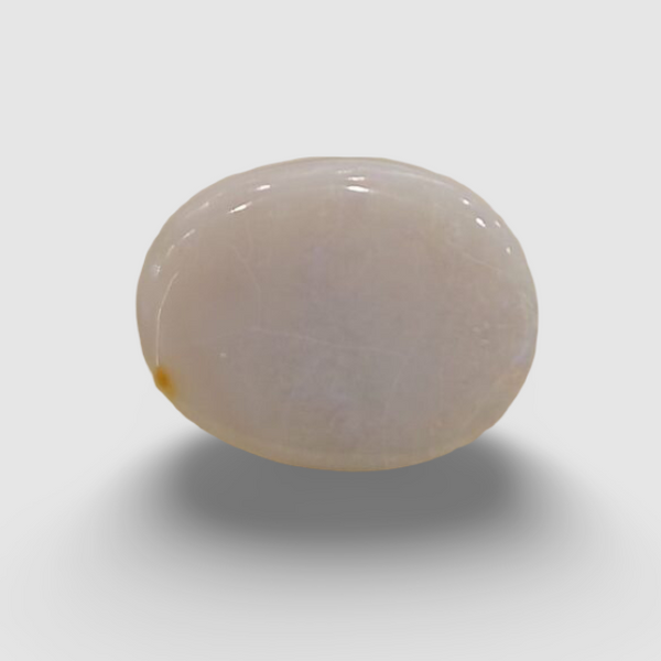 Natural White Opal 6.44 Ratti| Oval Cabochone | Certified No. IGCDKBAJ42969 image 0