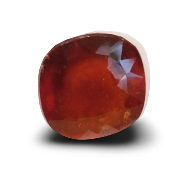 Natural brownish orange Hessonite (Gomed) cushion cut loose gemstone, certified IGCDKBAJ42785