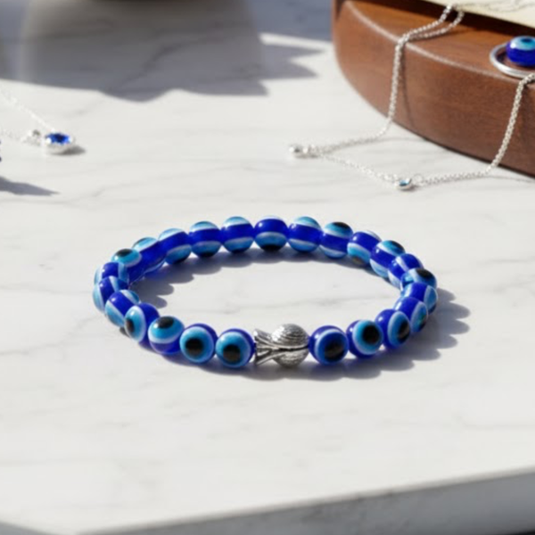 Energized Blue Evil Eye Bracelet for Protection
