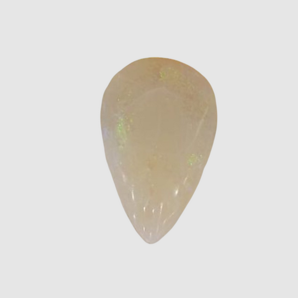 Natural White Opal 3.22 Ratti| Pear Cabochone | Certified No. IGCDKBAJ42887 image 1