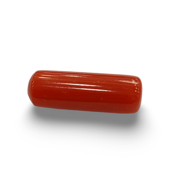 NaturalRed Coral | Certified| Capsule CutGemstone Summary No. IGCDKBAJ44926 image 0