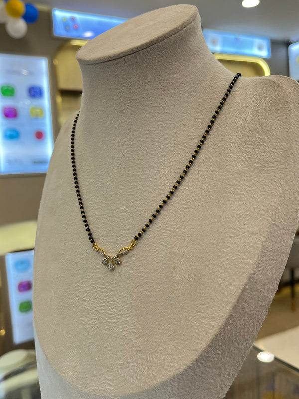 Radiant Diamond Mangalsutra in 14K Gold – 0.19 Carat image 2