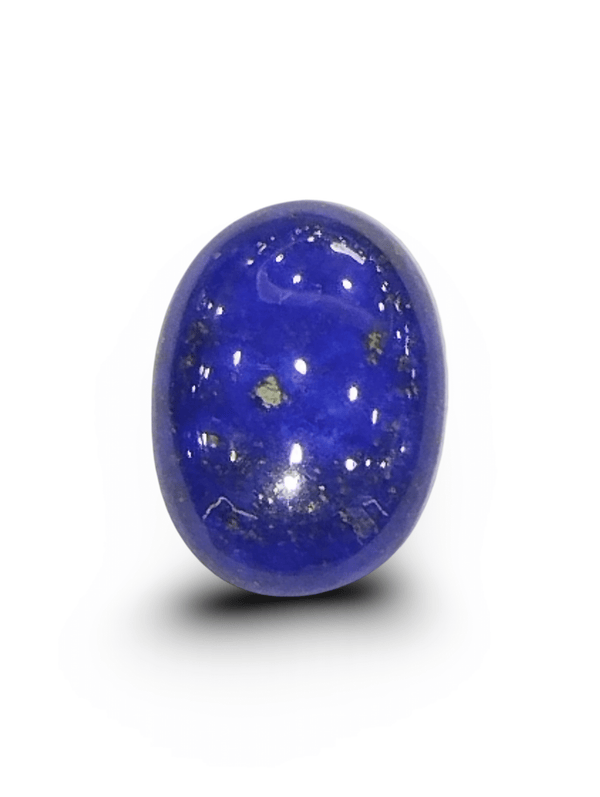 Natural Lapis Lazuli | Oval Cabochon | Deep Royal Blue with Pyrite Inclusions | Govt. Lab Certified image 0