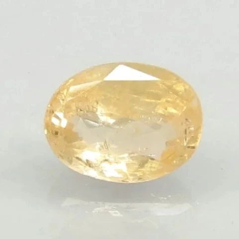 Certified Natural Yellow Sapphire (Pukhraj) – 4.05 Carat / 4.50 Ratti | Untreated | Oval Mixed Cut | GJEPC IGJ Certified | 6758D26141 image 0