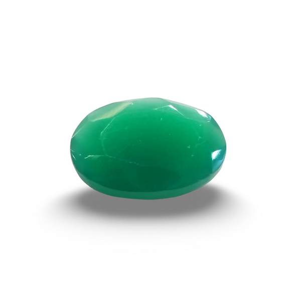Natural Green Onyx oval mixed cut loose gemstone, SRT certified SRGTL30609