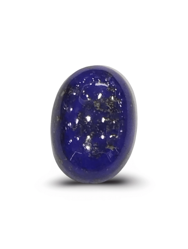 Natural Lapis Lazuli | Govt. Lab Certified | Oval Cabochon | Rich Blue with Golden PyriteCertificate No.: IGCDKBAJ42507 image 0