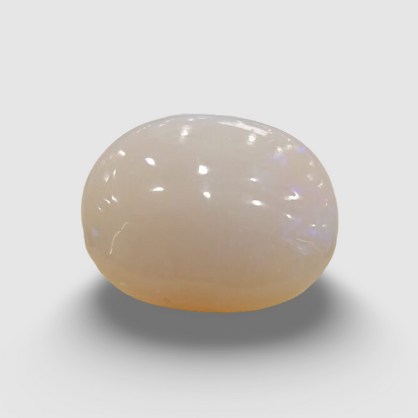 Natural White Opal 17.00Ratti| Oval Cabochone| Certified No. IGCDKBAJ42910 image 0
