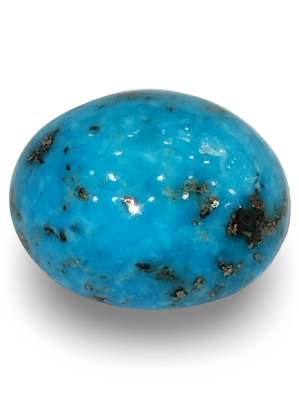 Natural Turquoise | IGC Certified | Oval Cabochon | Sea Blue | Healing Matrix StoneCertification Number: IGCDKBAJ41409 image 1