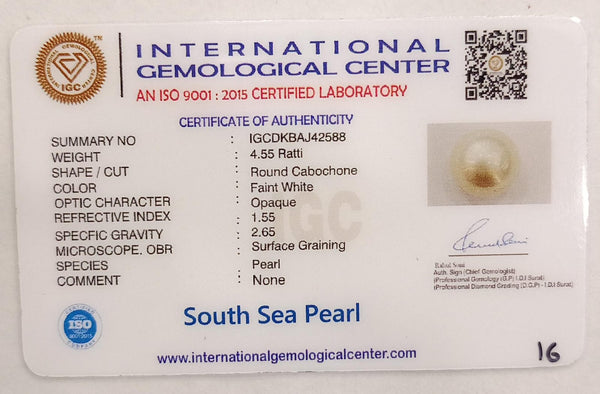 Natural South Sea Pearl – A Symbol of Elegance & Purity Summary No IGCDKBAJ42588 image 2