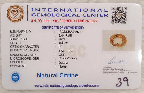 Natural Citrine: The Stone of Abundance and Optimism Summary No IGCDKBAJ45609 image 2