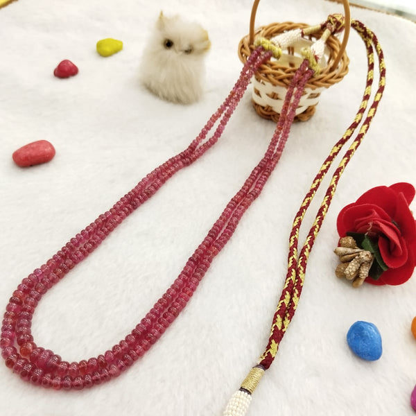 Natural Ruby Two line Beaded Necklace: A Dazzling Display of Luxury and Passion image 2