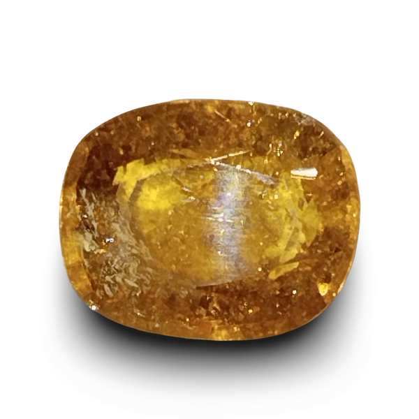 Natural Hessonite (Gomed) cushion cut loose gemstone, IGC certified IGCDKBAJ48334