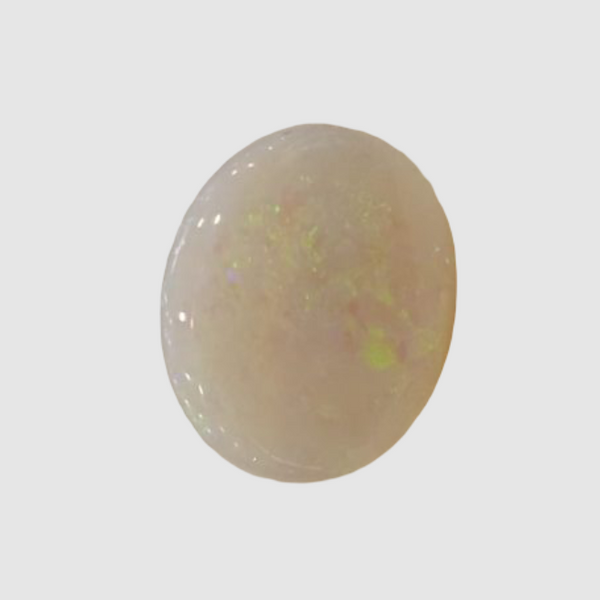 Natural White Opal 3.17 Ratti| Oval Cabochone | Certified No. IGCDKBAJ42898 image 1